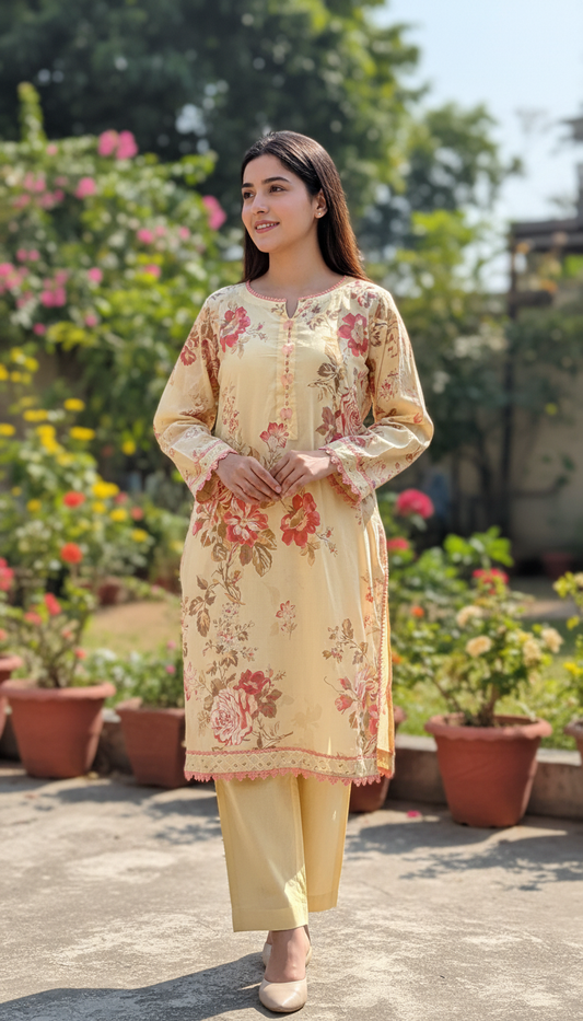 2-PC Embroidered Lawn Suit AZ-01D
