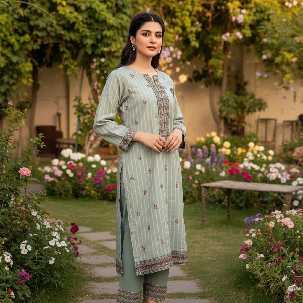 2-PC Embroidered set AZ-003