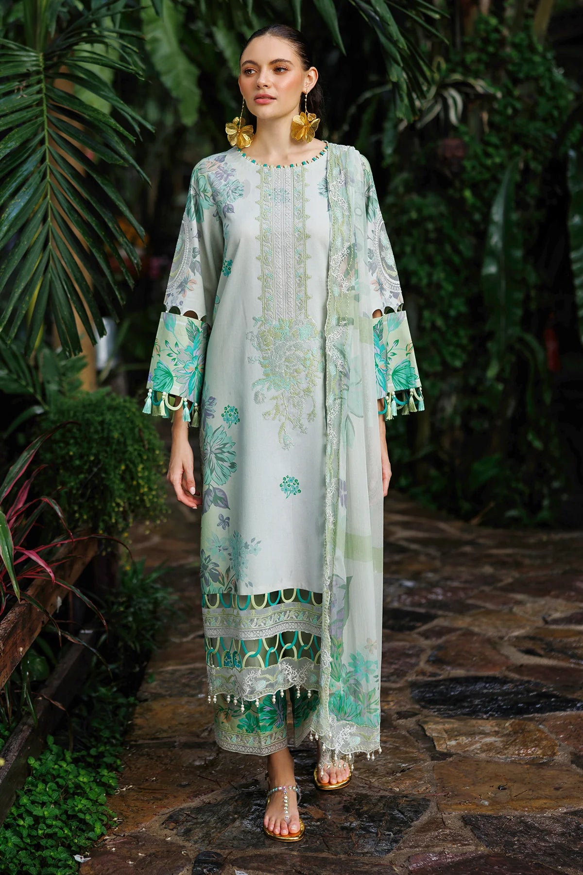 3-PC Unstitched Embroidered Lawn Collection