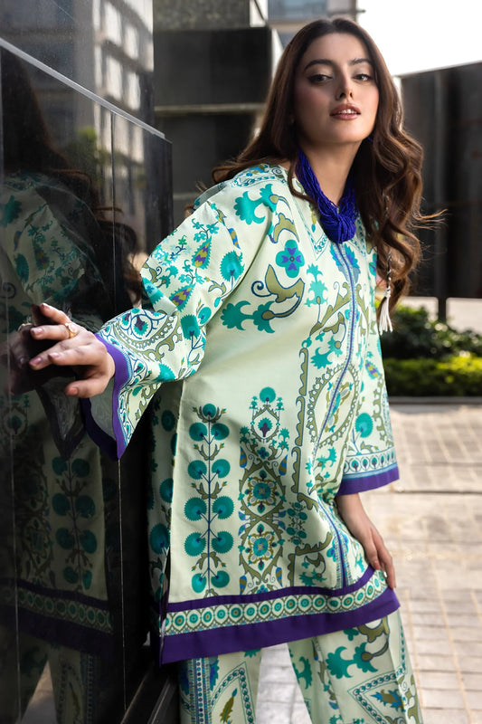 2-PC Printed Cotton Suit AZ-03