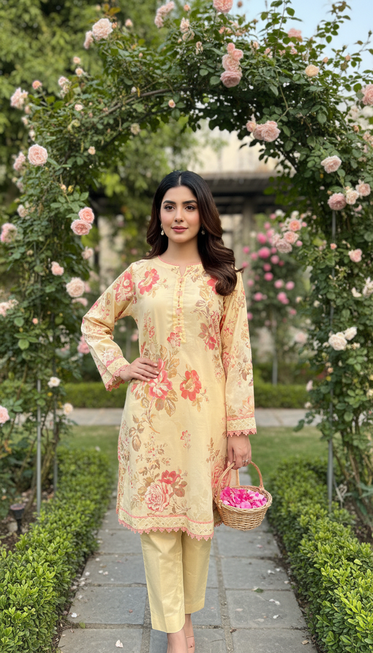 2-PC Embroidered Lawn Suit AZ-01D