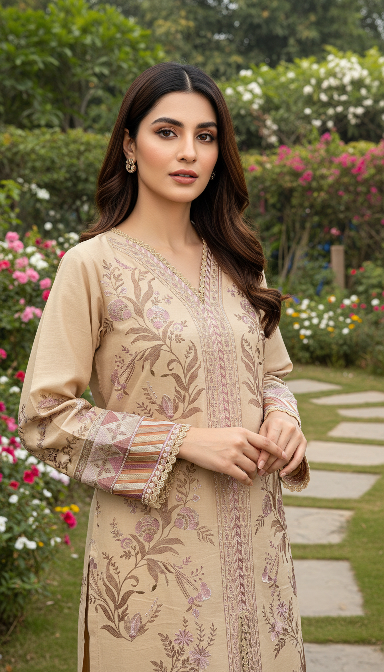 2-PC Embroidered Lawn Suit AZ-01C