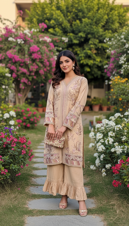 2-PC Embroidered Lawn Suit AZ-01C