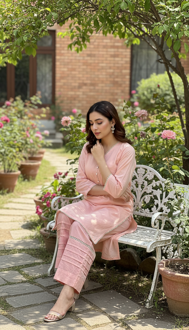 3-PC Embroidered lawn suit AZ-01B