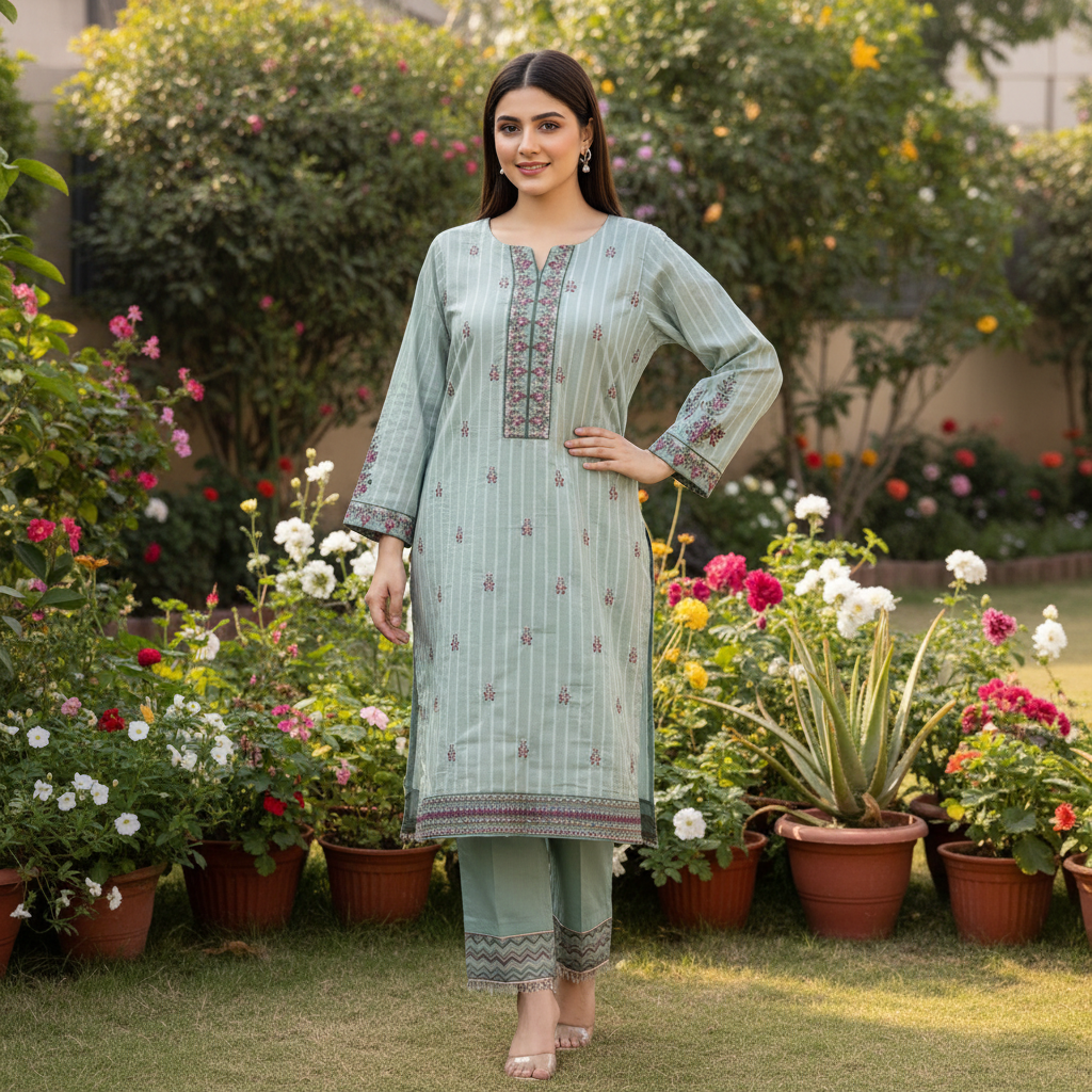 2-PC  Embroidered set AZ-003