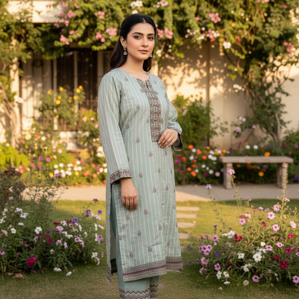 2-PC  Embroidered set AZ-003